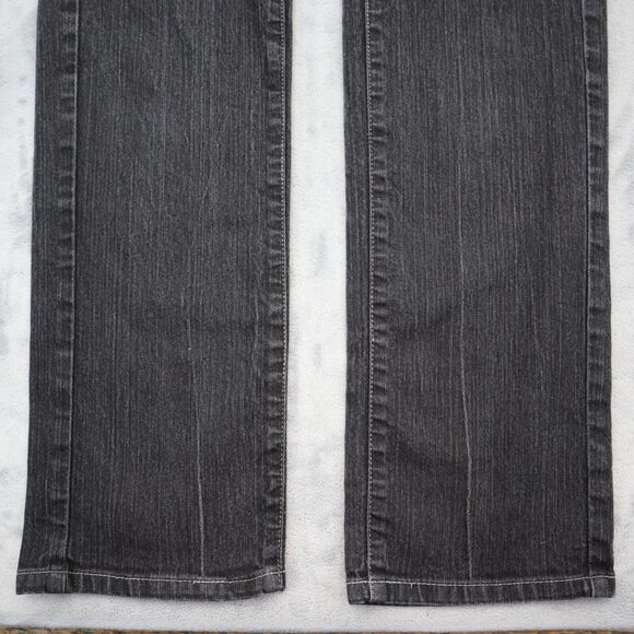 Calvin Klein Pants Womens 28 Black Skinny Mid Rise Button Dark Wash Denim Jeans - Picture 16 of 16